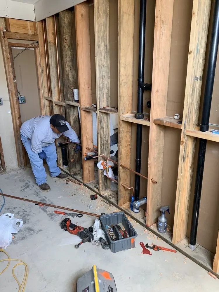 Commercial rough-in plumbing for Water Heater Replacement in Texas City